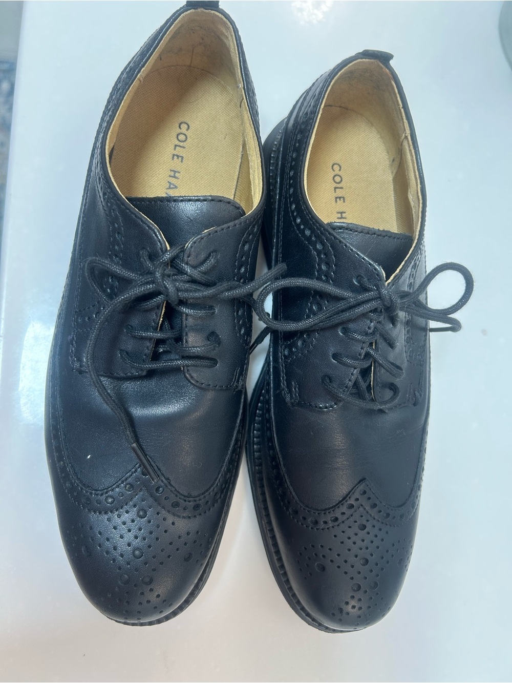 Cole Haan Lunar Grand long wing tip oxfords size 7M. Like new